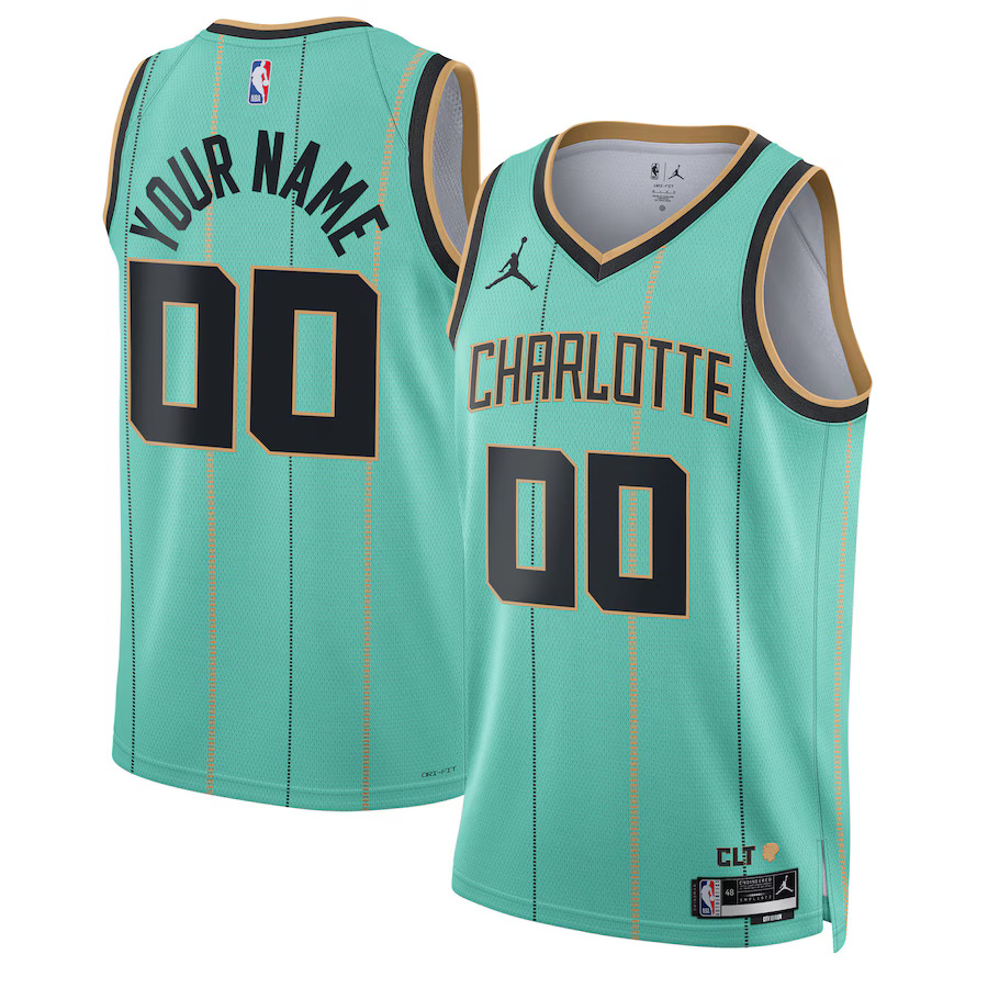 Men Charlotte Hornets Jordan Brand Mint City Edition 2024-25 Custom Swingman NBA Jersey